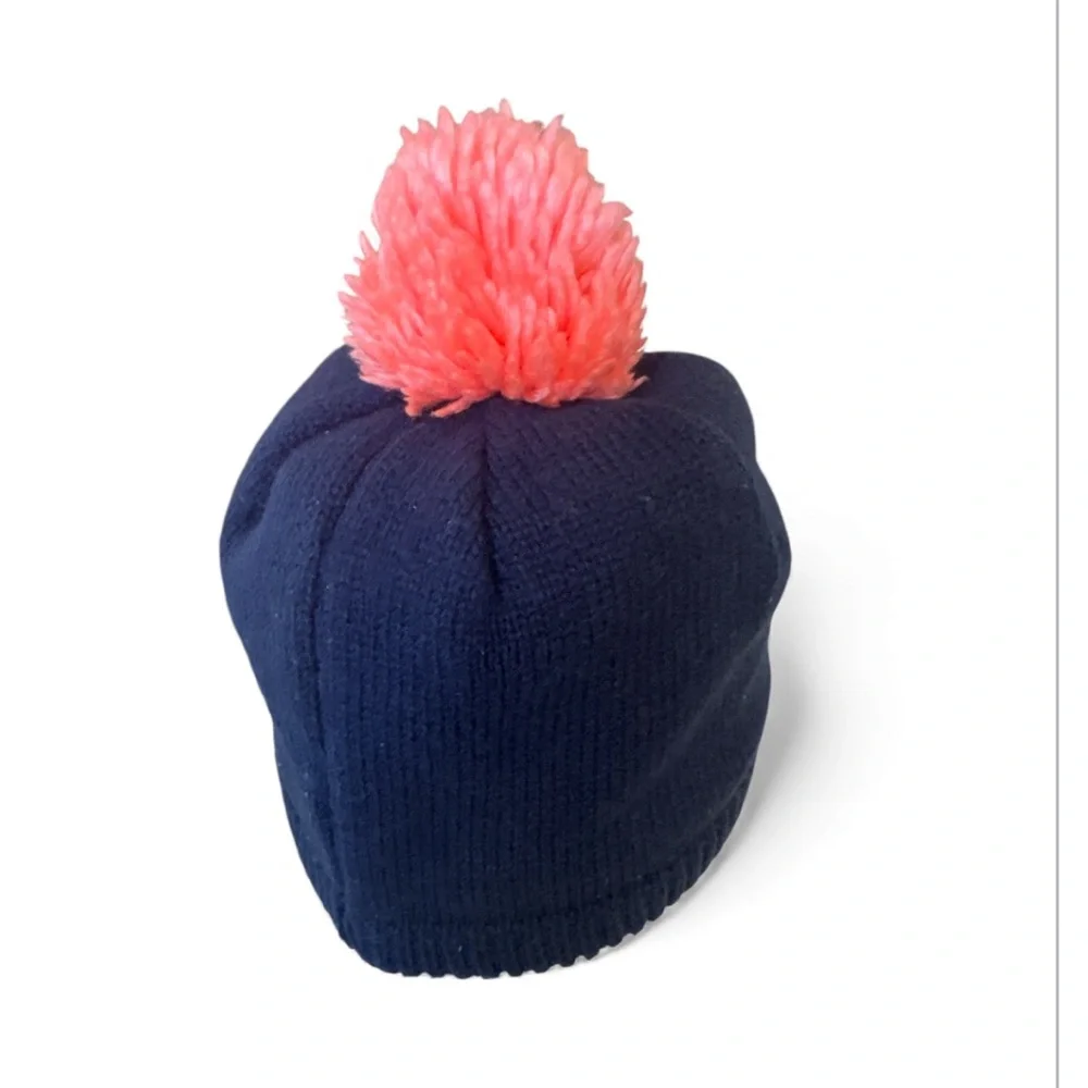Carter’s Girls Pom Pom Love Beanie - Navy and Pink